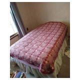 Twin Bed w/ Handmade Quilt