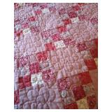 Twin Bed w/ Handmade Quilt