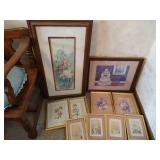 Picture Lot - Flower Prints, Stencils, Etc