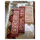 Lot of Hardanger & Needlepoint Art & Hanging Hardware