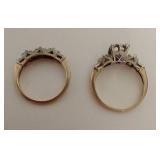 (2) 14 Carat Gold Rings