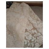 Vintage Lot of Table Lace and Lace Curtains