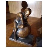 (2) Bronze/Brass Bookends