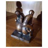 (2) Bronze/Brass Bookends