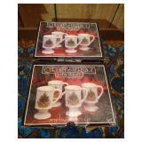 Pfaltzgraff Christmas Heritage Dishes - (2) Pedestal Mug Sets