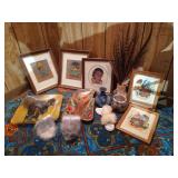 Regional Art, Pottery, Moccassins, Feather Art, Platter, Etc