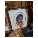 Regional Art, Pottery, Moccassins, Feather Art, Platter, Etc