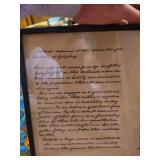 Framed Reproduction of the Gettysburg Address in Lincoln