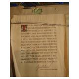 Framed Reproduction of the Gettysburg Address in Lincoln