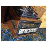 Magnavox End Table w/ Pullout Turn Table & Working Radio