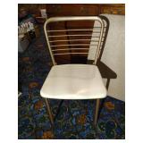 Two Metal Fold-Flat Chairs w/Card Table