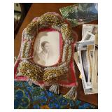 Ephemera- Travel Papers, Photos, Albums, Cards, Handmade Beadwork Frame