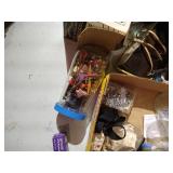 Office Lot: Bulbs, Radios, Pencil Sharpeners, Scale, Books