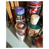 Huge Lot Nice Christmas Tins
