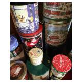 Huge Lot Nice Christmas Tins