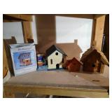 Shelf of Bird Houses & Homemade Homes