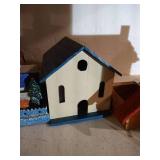 Shelf of Bird Houses & Homemade Homes