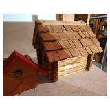 Shelf of Bird Houses & Homemade Homes