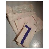 Tray of Vintage Doilies, Lace Collars, Hankies, Costume Jewelry