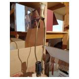 Tall Vintage Lamp w/ Crystals, Brass Candle Sticks & Lanterns