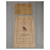 War Rations Book from Local Resident & 1940 Larimore "Victory Day" Pamphlet