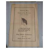 War Rations Book from Local Resident & 1940 Larimore "Victory Day" Pamphlet