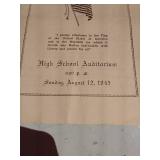 War Rations Book from Local Resident & 1940 Larimore "Victory Day" Pamphlet