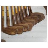 Antique Golf Clubs, Size 2-10 "George Nicole" + Two Others