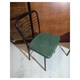 Two Fold-Flat Chairs w/ Card Table