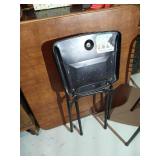 Two Fold-Flat Chairs w/ Card Table