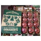 Big Lot of Christmas Ball Ornaments w/ One Box Shiny Brights