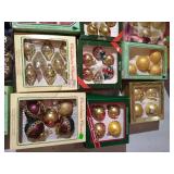 Big Lot of Christmas Ball Ornaments w/ One Box Shiny Brights