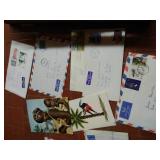 Ephemera- Vintage Airmail Stamps & Christmas Cards