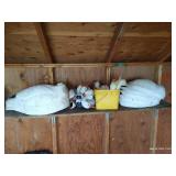 Lot of Snow Geese Plastic & Rubber Decoys