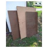 Three Large Pegboards Framed Behind