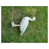 Three Large Canada Goose Decoys w/ Others & Small Wheelbarrow