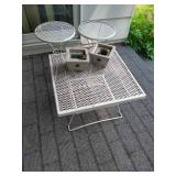 Three Patio Side Tables