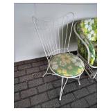 Outdoor Green & Yellow Chairs & Rocking Couch- great metal bases