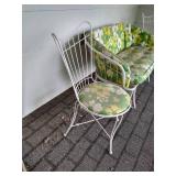 Outdoor Green & Yellow Chairs & Rocking Couch- great metal bases