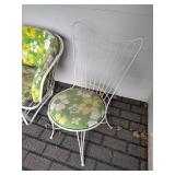 Outdoor Green & Yellow Chairs & Rocking Couch- great metal bases