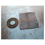 Two Ornate Antique Metal Pieces