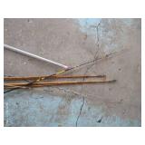 Vintage Bamboo Fishing Rods & Net