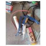 Trash Bin w/ Hand Tools, Charging Cables, Bike Pump, Snips, Saws, Etc