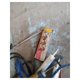 Trash Bin w/ Hand Tools, Charging Cables, Bike Pump, Snips, Saws, Etc