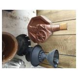 Shelf of Glasses, Vases, Jello Molds, Etc