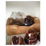 Shelf of Vintage Bottles, Jars & Porcelain Insulators