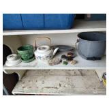 Misc. Flower Pots (McCoy), Floral Frogs,  Pot w/Lid