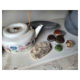 Misc. Flower Pots (McCoy), Floral Frogs,  Pot w/Lid