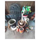Gardening Lot: Soils, Pots, Edging, Stakes, Etc