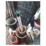 Gardening Lot: Soils, Pots, Edging, Stakes, Etc
